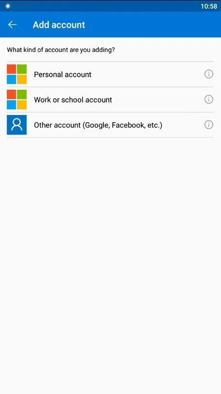 Screenshot of Microsoft Authenticator