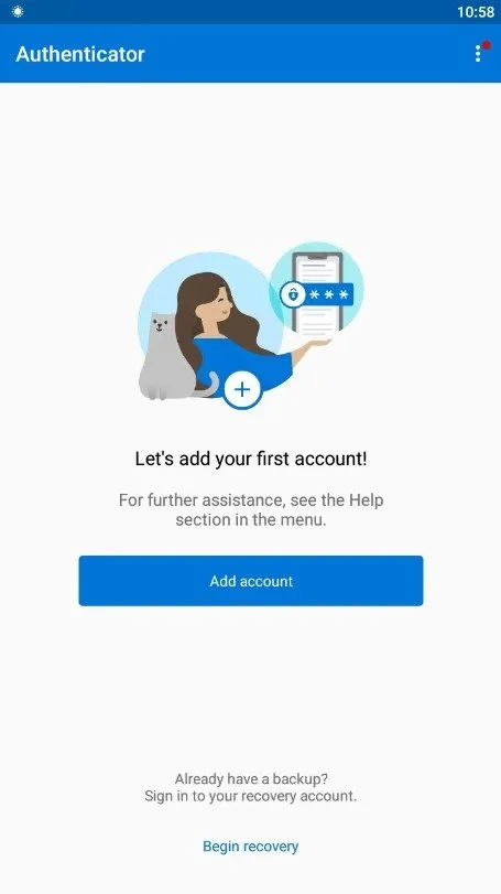 Screenshot of Microsoft Authenticator Apk